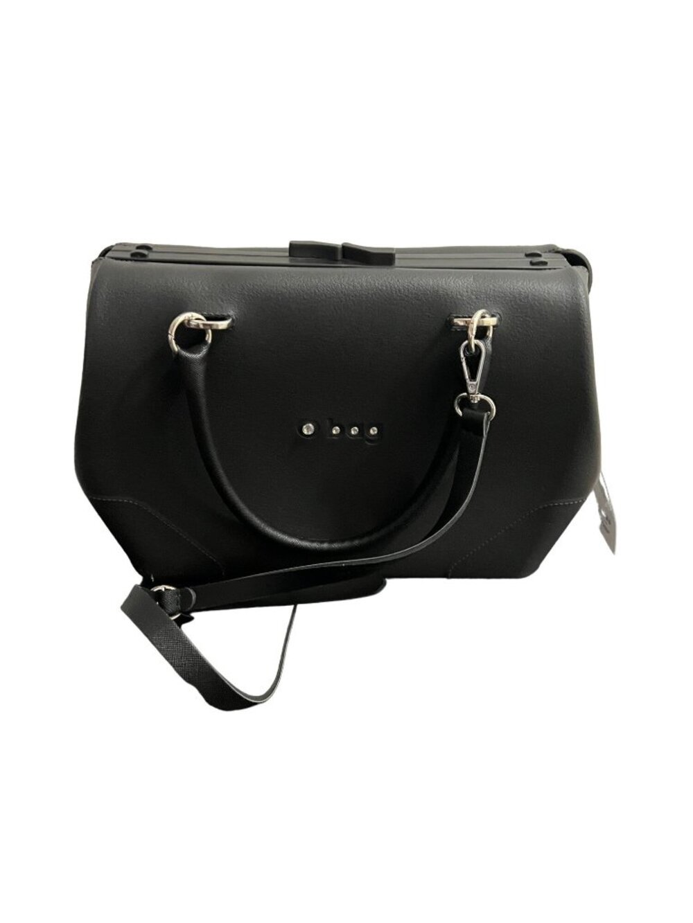 O BAG DOC BLACK WITH SWAROVSKI Made in Italy
